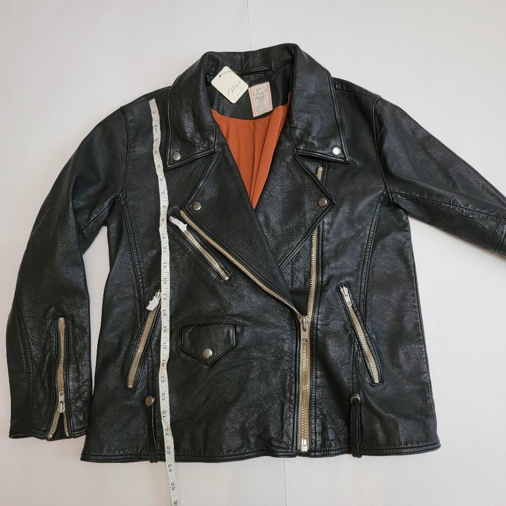 Free People Black Leather Moto Jacket - Picture 13 of 15